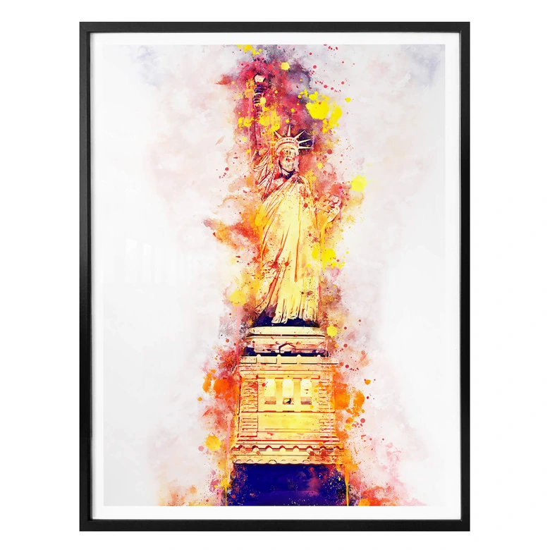 Poster Hugonnard - Watercolour: Statue of Liberty 