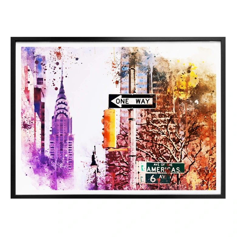 Poster Hugonnard - Watercolour: The Empire State Building 