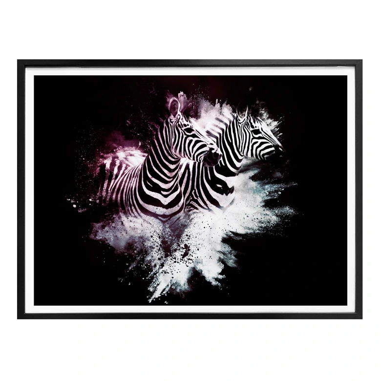 Poster Hugonnard - Wild Explosion: Zwei Zebras 