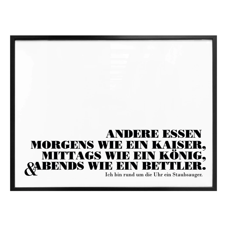 Poster Ich bin ein Staubsauger 