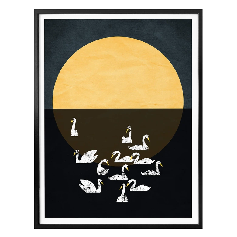 Poster Kubistika - Schwanensee 