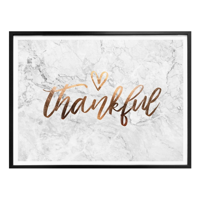 Poster Kupferoptik - Thankful 