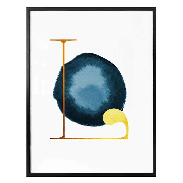 Poster – Een Gouden letter L 