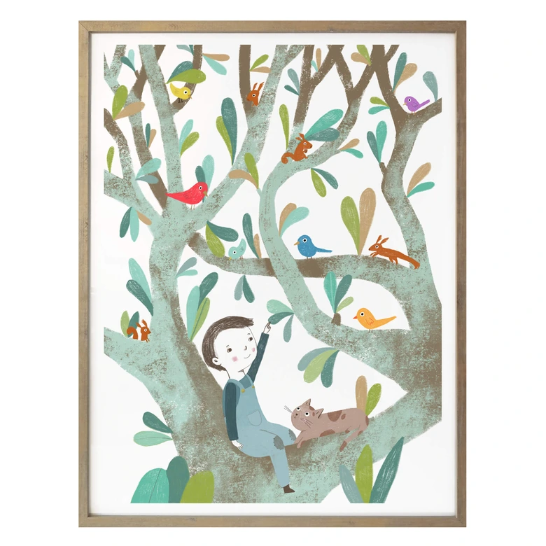 Poster Loske - In de boom 01 