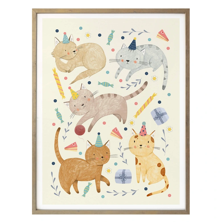 Poster Loske - Katzengeburtstag 