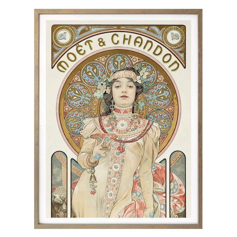 Poster Mucha - Moët and Chandon: Dry Imperial - Panorama 