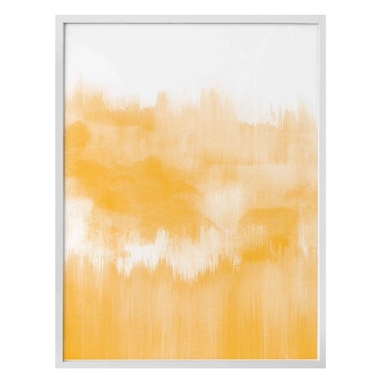 Poster Nouveauprints - Watercolour Brush Strokes (gelb) 
