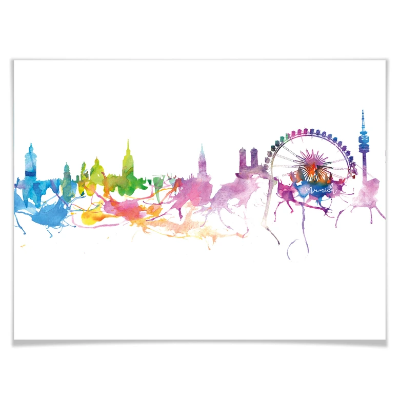 Poster Bleichner - München Skyline 