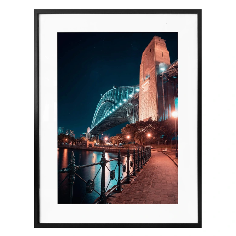 Poster Sydney bei Nacht - Die Brücke 