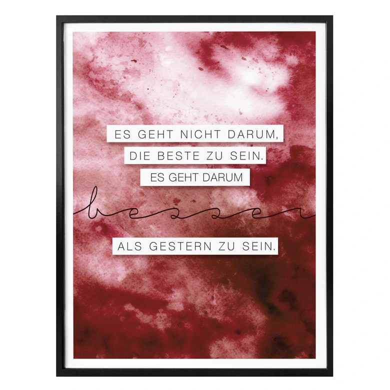 Poster -Sei besser als gestern 