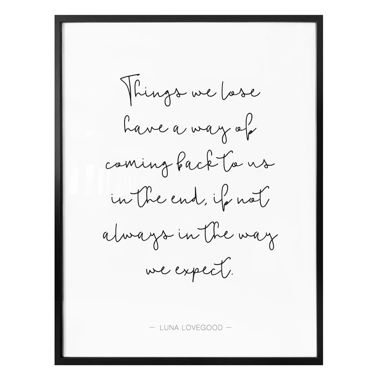 Poster - Things we lose... 