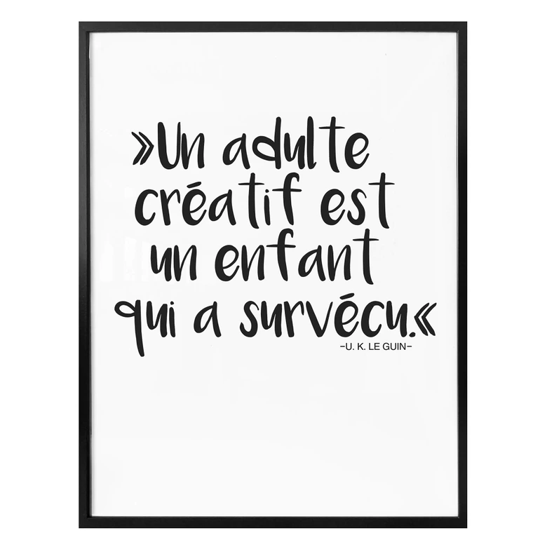 Poster -Un adulte créatif 