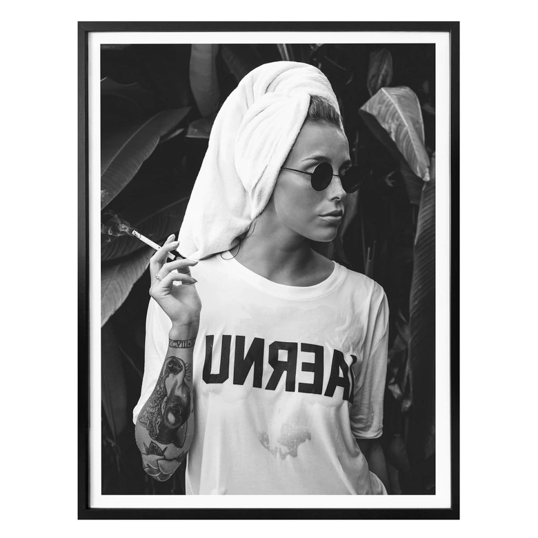 Poster - Unreal coolness zwart wit 