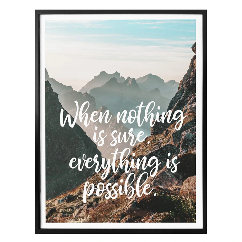 Poster When nothing is sure 