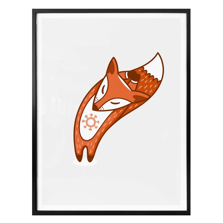 Poster - Yoga fox 01 