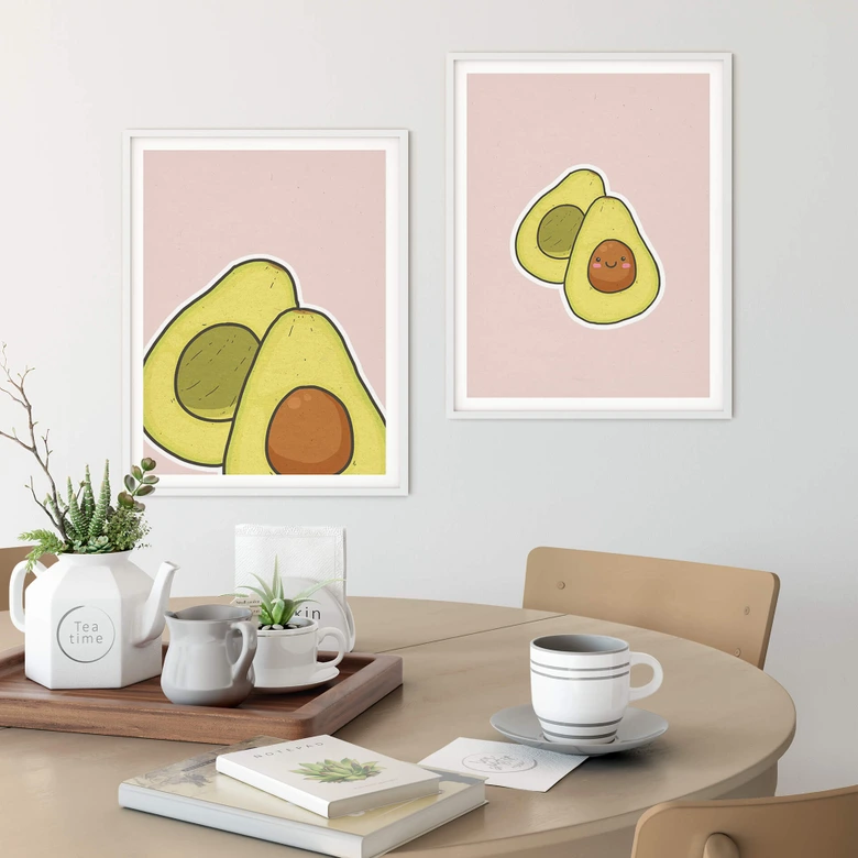 Poster-Set mit Bilderrahmen Avocado Lover (2er Set) 