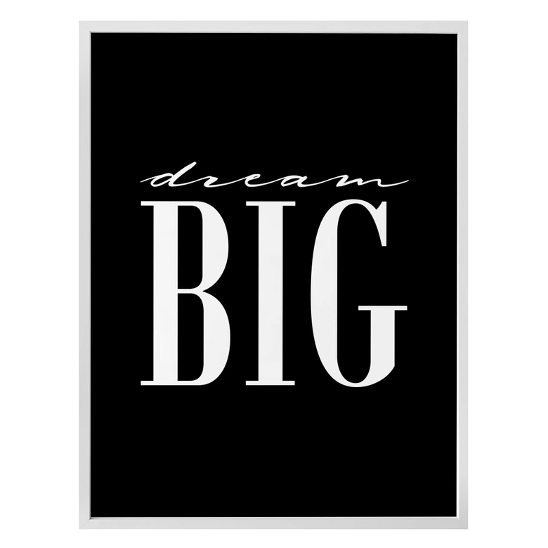 Poster - Dream big - schwarz 