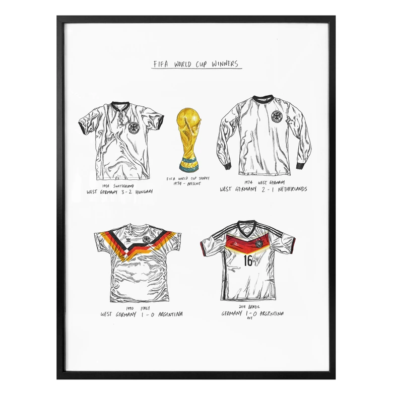 Poster Sparshott - Maillots de foot Allemagne 
