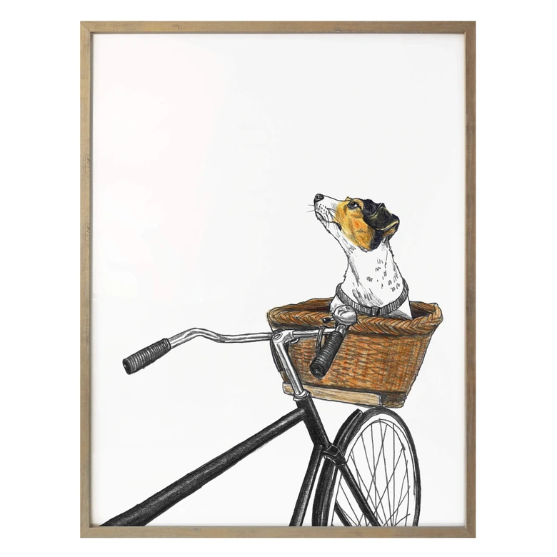 Poster Sparshott - Un chien dans un panier 