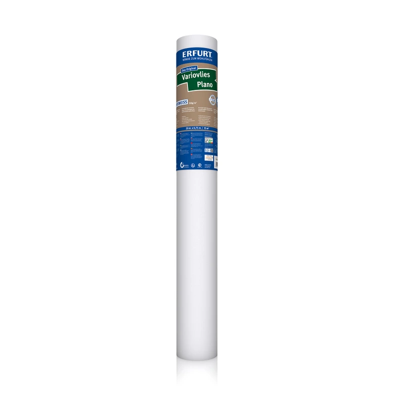 Erfurt Variovlies Tapet Plano Super Hvid 20x0,75m 