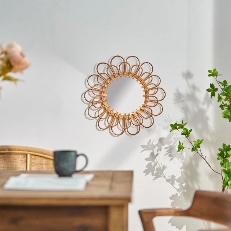 Wandspiegel rund gold Boho - Marrakesh - Ø 40 cm 