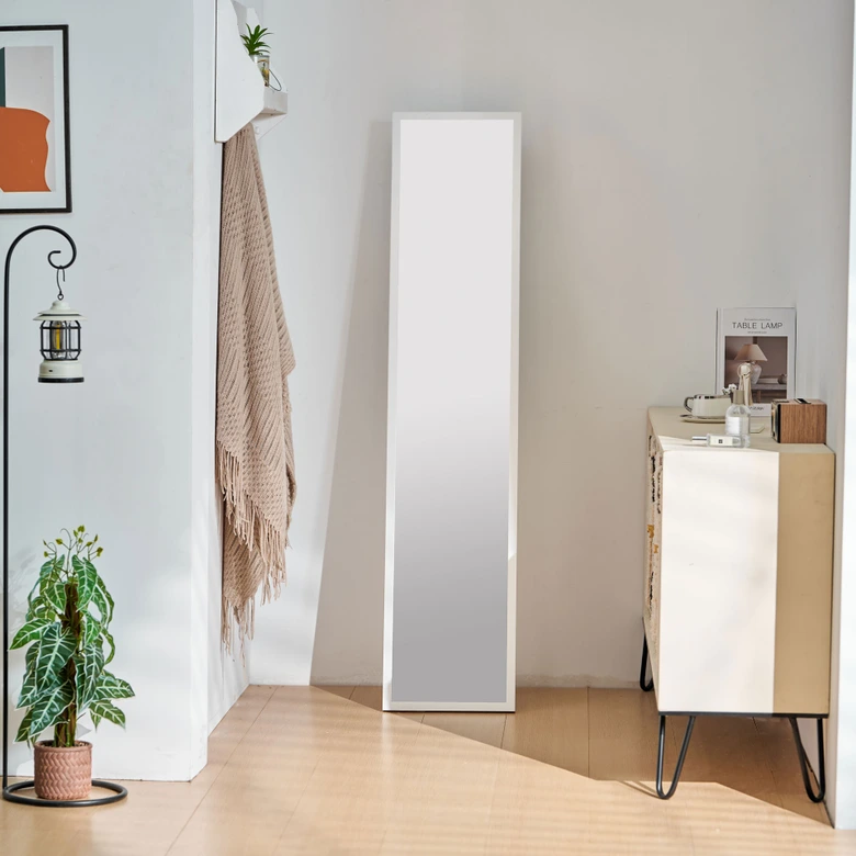 Standspiegel weiß groß - Berlin - 33x153 cm 