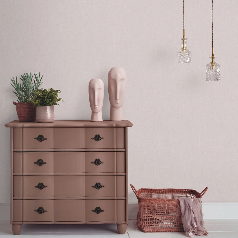 Moderne PVC-freie Uni-Vliestapete in beige 