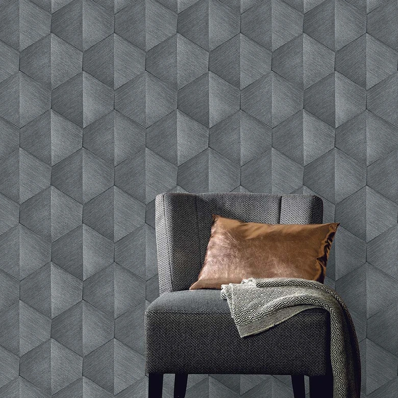 3D Tapete, Mustertapete Fashion for Walls 4 von Guido Maria Kretschmer grau 