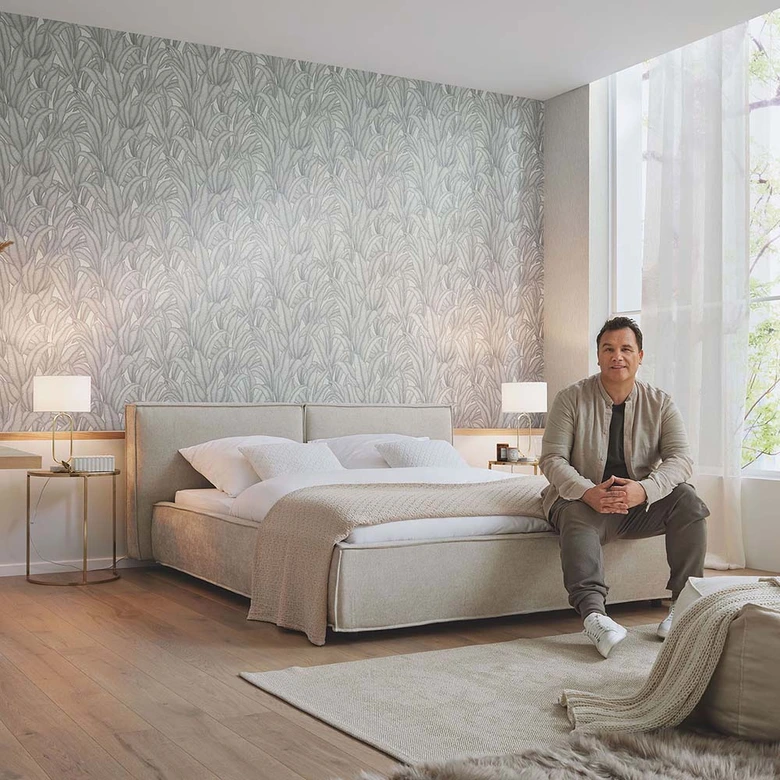 Rankentapete, Blättertapete Fashion for Walls 4 von Guido Maria Kretschmer silber 