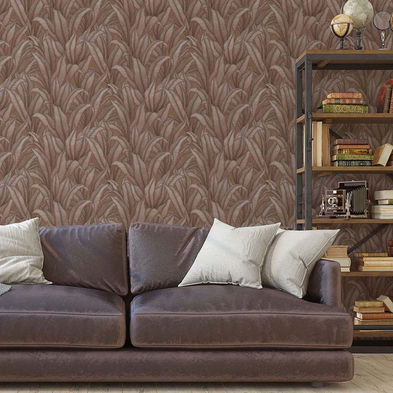 Tapet med vinstockar, tapet med blad Fashion for Walls 4 av Guido Maria Kretschmer brons 