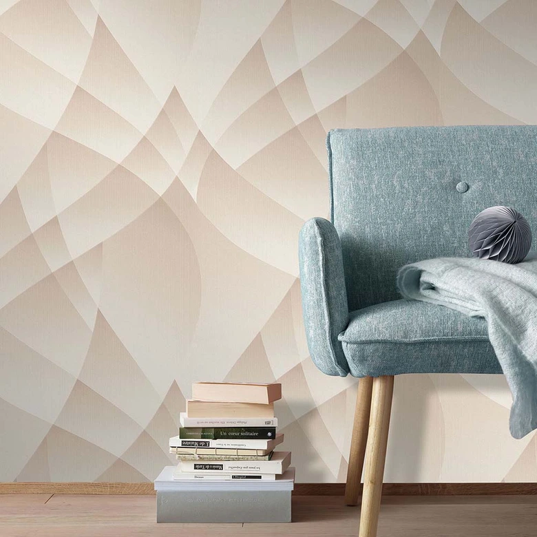 3D Tapete, geometrische Tapete Fashion for Walls 4 von Guido Maria Kretschmer beige 