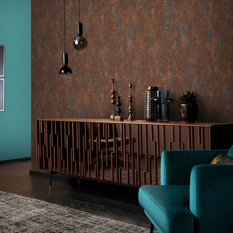 Metalloptiktapete, Metallictapete Fashion for Walls 4 von Guido Maria Kretschmer bronze 