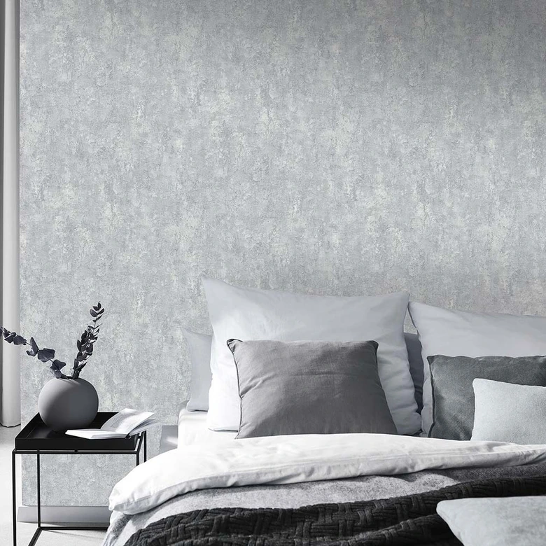 Metalloptiktapete, Metallictapete Fashion for Walls 4 von Guido Maria Kretschmer grau 