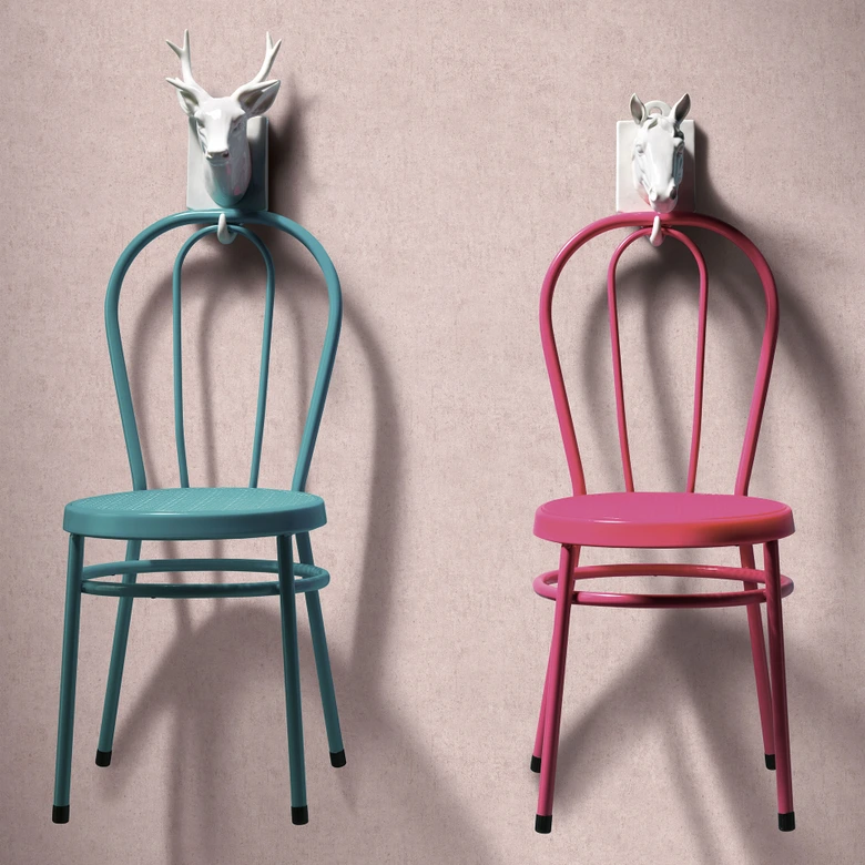 Papel pintado no tejido aspecto hormigón colores lisos en rosa 