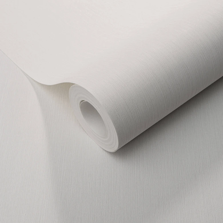 Non-woven tapet med fin längsgående struktur i vitt 