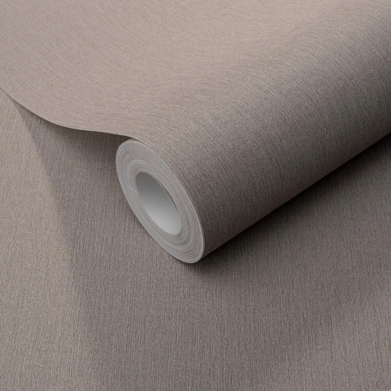 vliesbehang unit behang met fijne structuur in taupe 