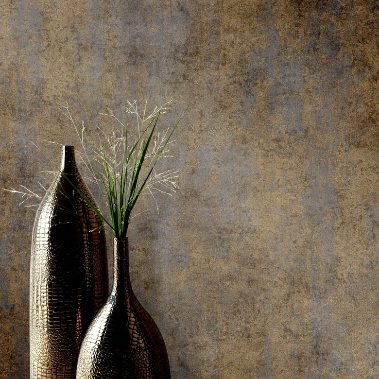 Papier peint intissé SHINY CONCRETE Elle Decoration 4, taupe clair 