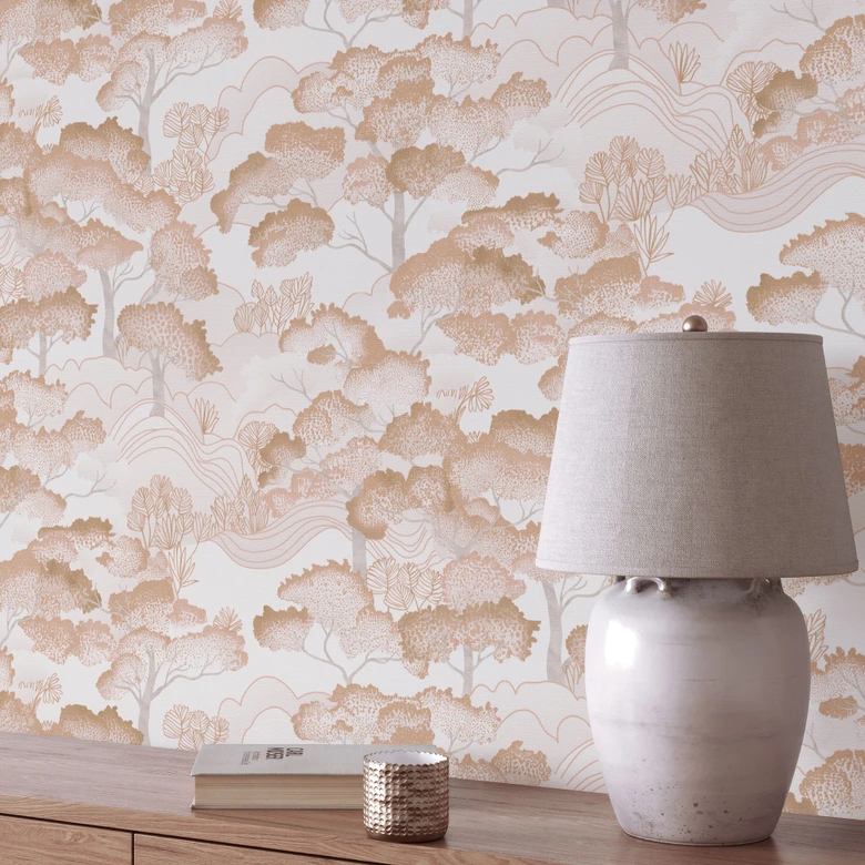 Tapeta flizelinowa GOLDEN GROVE Elle Decoration 4, terakota 