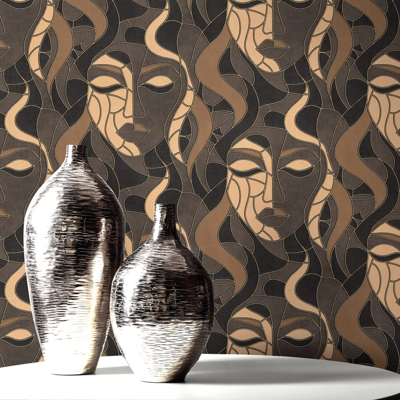 Tapeta flizelinowa MORETTA Elle Decoration 4, taupe 