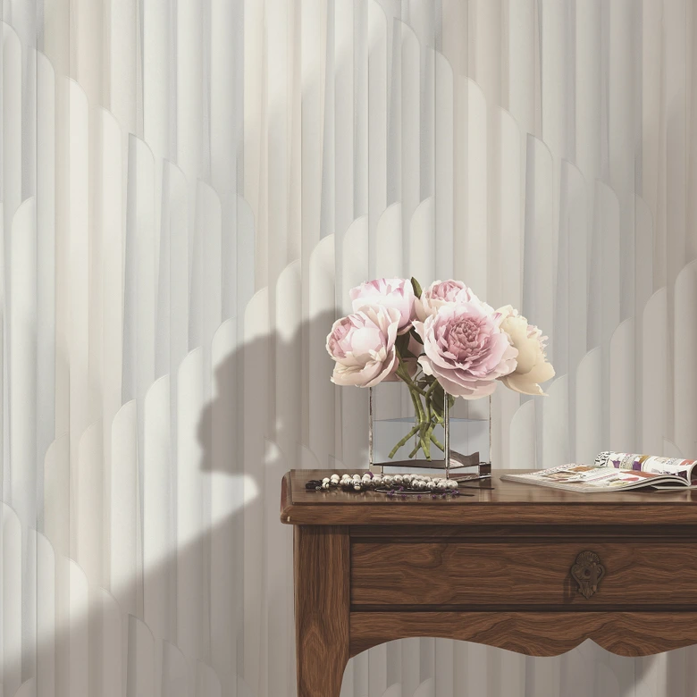 Papel pintado gráfico Elysium crema 