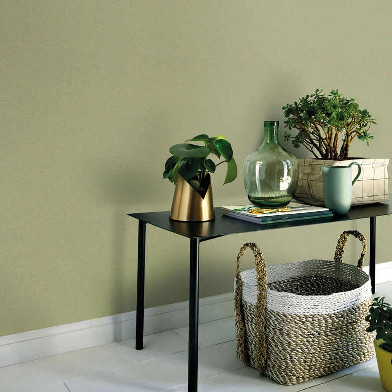 Vliestapete, Unitapete Secret Garden grün 