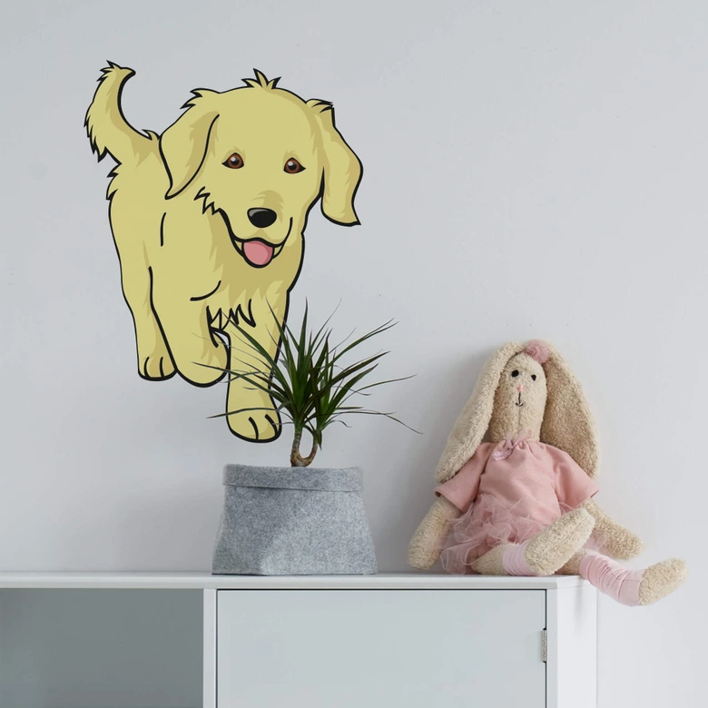 Wandtattoo Hund Golden Retriever 