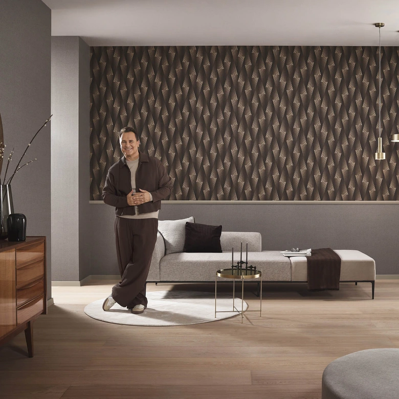 Guido Maria Kretschmer Papier peint graphique Shift Fashion for Walls 5 marron 