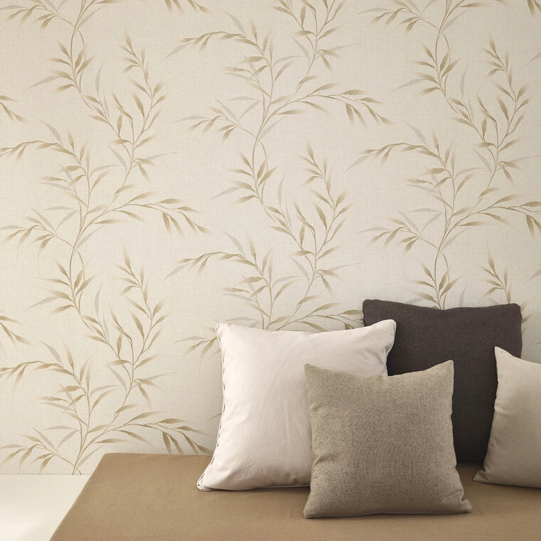 Guido Maria Kretschmer tapet med bladmotiv Yamato Fashion for Walls 5 beige 