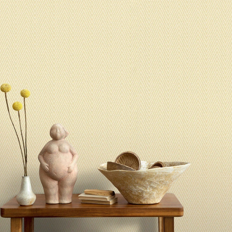 Vliesbehang, grafisch behang Cameo geel 