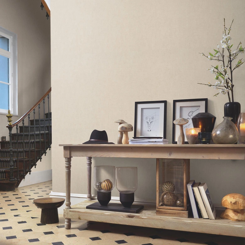 Vliestapete, Unitapete Aurora beige 