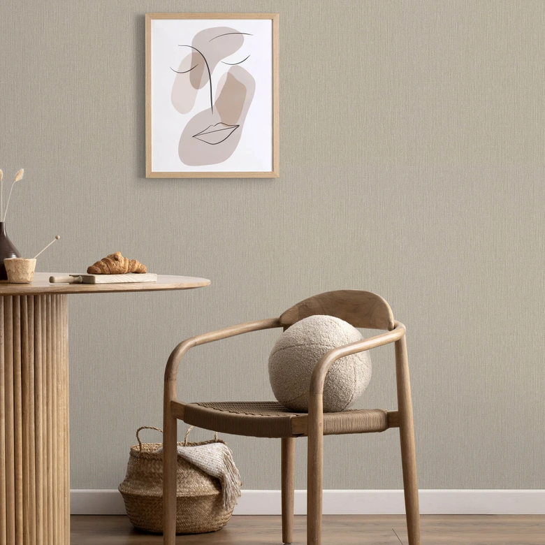 Guido Maria Kretschmer Unitapete Echo & Soft Loom Fashion for Walls 5 taupe 