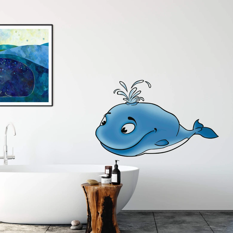 Sticker mural - Baleine 