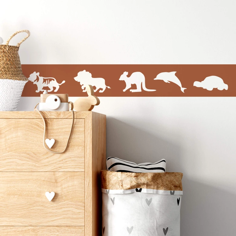 Sticker mural - Frise Safari 