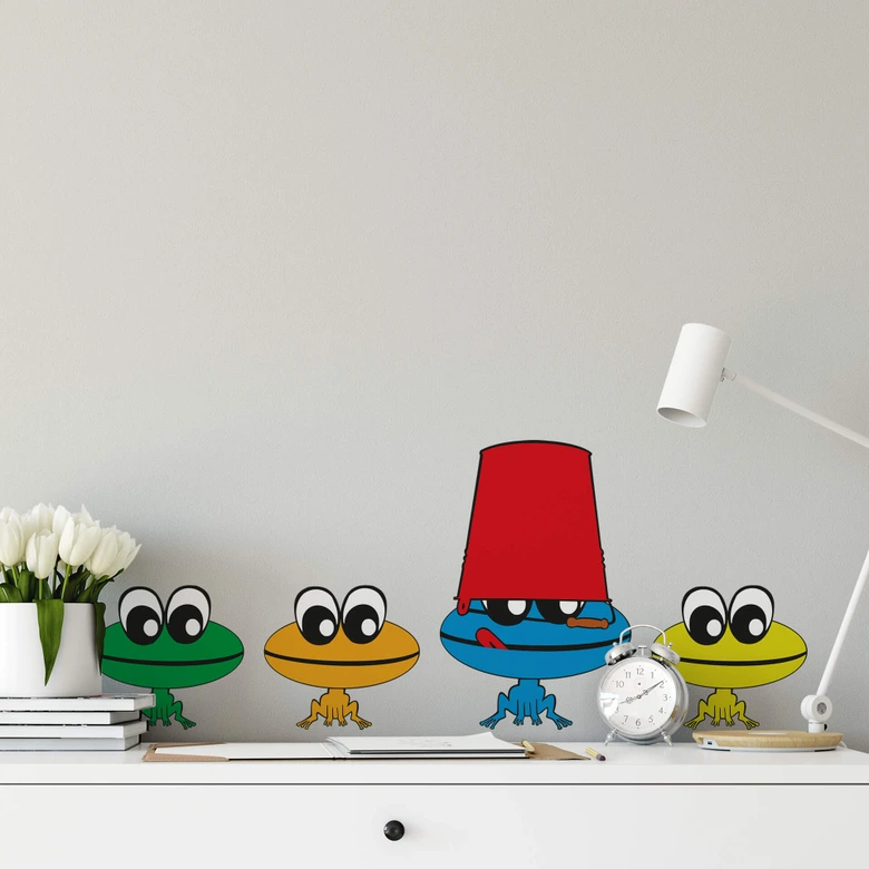 Muurstickers Kleine Kikkers 
